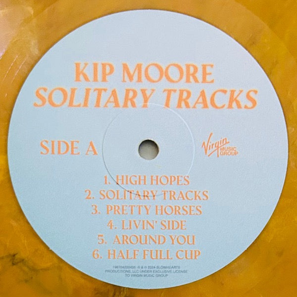 Image of Label Cover of 2xLP - EX/EX - KIP MOORE, Solitary Tracks (Slowhearts Productions, LLC; 1000167473, US 2025, Gatefold, Citus Orange Vinyl), Seal opened instore, still in shrinkwrap.,  - 1546015S