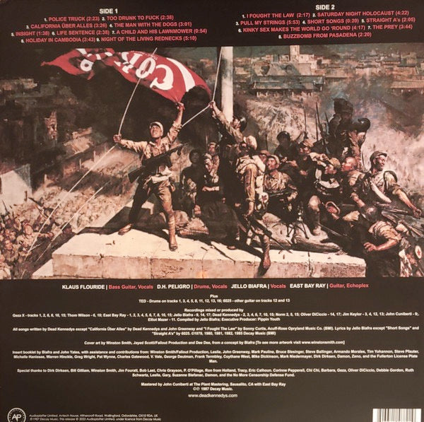 Image of Back Cover of LP - NEW/NEW - DEAD KENNEDYS, Give Me Convenience Or Give Me Death (Audio Platter; PLATE101LP, UK 2023 Reissue, Gatefold, Orange Vinyl), ,  - 1336369E