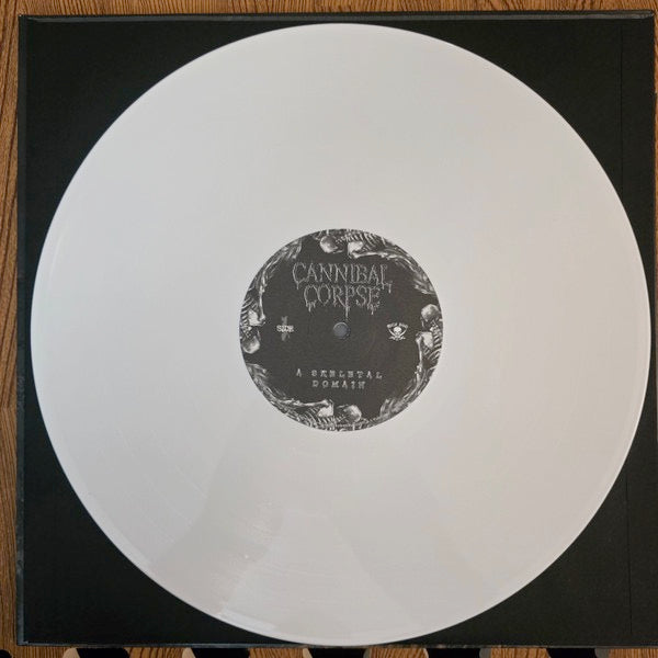 Image of Label Cover of LP - NEW/NEW - CANNIBAL CORPSE, A Skeletal Domain (Metal Blade Records; 3984-25015-1, UK 2026 Reissue, Gatefold, Poster, White Vinyl), ,  - 1336414E