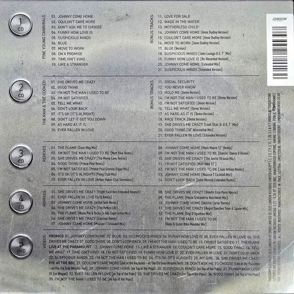 Image of Back Cover of 5xCD - VG+/VG+ - FINE YOUNG CANNIBALS, FYC40 (London Records; LMS1725530, Europe 2025, Book Sleeve, Booklet, 4CDs & DVD), Missing the hype sticker ,  - 1356349S