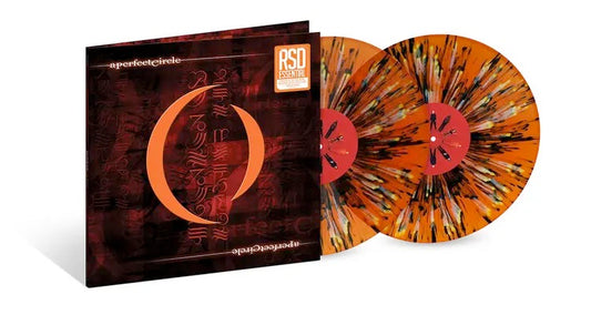 Image of Front Cover of 2xLP - NEW/NEW - A PERFECT CIRCLE, Mer De Noms (Virgin; 602488289337, UK 2026 Reissue, Gatefold, Orange w/ Black White & Yellow Splatter), ,  - 1316825C