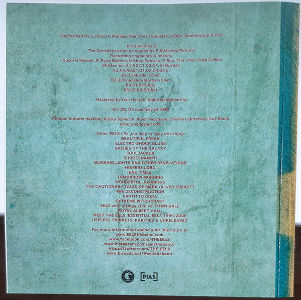 Image of Back Cover of 2xLP - VG+/VG+ - EELS, Eels So Good (Essential Eels Vol. 2 (2007-2020)) (E Works Records; EWORKS 125, Worldwide 2023, Gatefold, 2 Inners & Booket, Green Translucent Vinyl), ,  - 1446003S