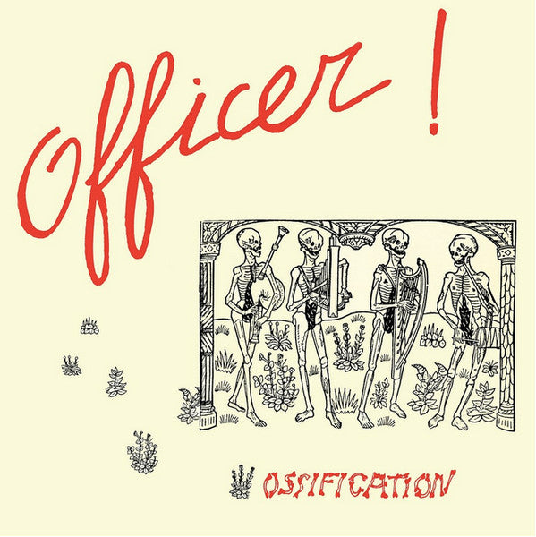 Image of Front Cover of LP - VG+/VG+ - OFFICER!, Ossification (Megaphone Records; MEGA 025LP, US 2014, Insert, Mick Hobbs of Half Japanese, Pink Vinyl, Limited to 100 Copies), Still in hype stickered shrinkwrap.,  - 1326474E