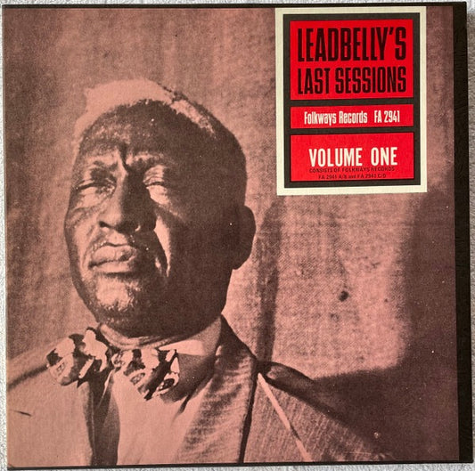 Image of Front Cover of 2xLP - VG/VG+ - LEADBELLY, Leadbelly's Last Sessions Volume One (Folkways Records; FA 2941, US 1962 Reissue, Box Set, Booklet, Mono), Discs look unplayed. Box is nicely intact except for a tear to the pasted liner notes on the box hinge. Booklet in top condition.,  - 2416039C
