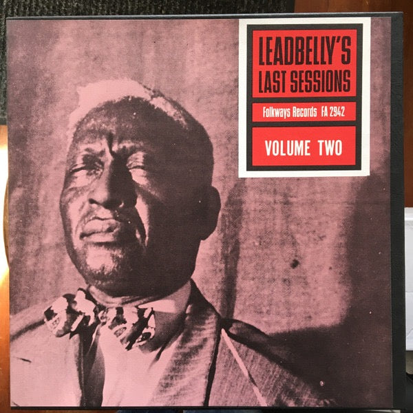 Image of Front Cover of 2xLP - VG/VG+ - LEADBELLY, Leadbelly's Last Sessions (Volume Two) (Folkways Records; FA 2942, US 1960s Reissue, Box Set, Booklet, Mono), Small tear to edge of box lid. Discs look unplayed but have a few light storage marks. Booklet in top condition.,  - 2416040C