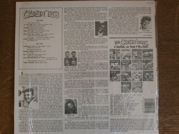 Image of Back Cover of LP - VG/VG - VARIOUS, Cruisin' 1958 (Increase Records Blue Labels; INCM-1958, US 1986 Reissue, Barcode), ,  - 1416098C