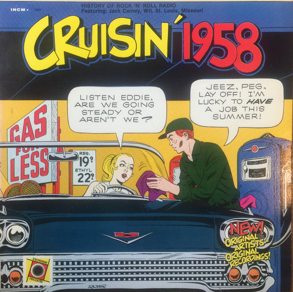 Image of Front Cover of LP - VG/VG - VARIOUS, Cruisin' 1958 (Increase Records Blue Labels; INCM-1958, US 1986 Reissue, Barcode), ,  - 1416098C