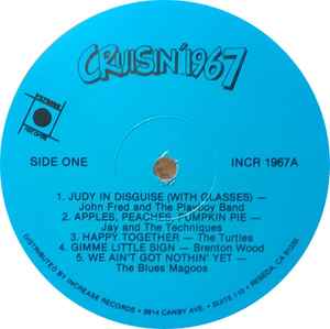 Image of Label Cover of LP - VG/VG - VARIOUS, Cruisin' 1967 (Increase Records Blue Labels; INCM 1967, US 1986 Reissue, Barcode), Large scuff/mark on side 1, not affecting play. ,  - 2826272E