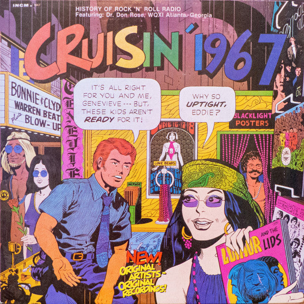 Image of Front Cover of LP - VG/VG - VARIOUS, Cruisin' 1967 (Increase Records Blue Labels; INCM 1967, US 1986 Reissue, Barcode), Large scuff/mark on side 1, not affecting play. ,  - 2826272E