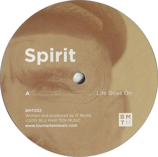 Image of Front Cover of 12" - VG+/VG - SPIRIT, Life Goes On / 107 (Blu Mar Ten Music; BMT032, UK 2015, Company Sleeve), ,  - 1426151E