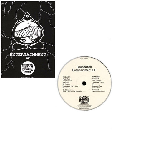Image of Front Cover of 12" EP - VG+/EX - VARIOUS, Foundation Entertainment EP (Chopped Herring Records; CHFOUNDENT1, UK 2021, Stickered Plain Sleeve, Limited Edition, Clear-Gold Coloured), Genearl wear on sleeve corner,  - 1446120S