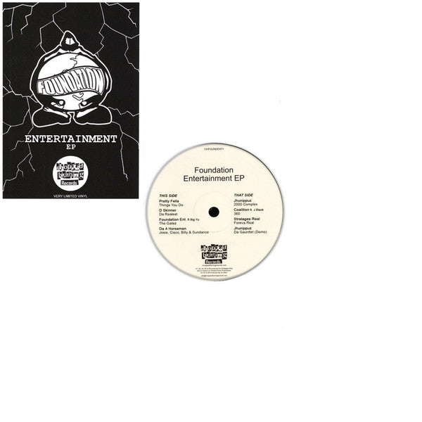 Image of Front Cover of 12" EP - VG+/EX - VARIOUS, Foundation Entertainment EP (Chopped Herring Records; CHFOUNDENT1, UK 2021, Stickered Plain Sleeve, Limited Edition, Clear-Gold Coloured), Genearl wear on sleeve corner,  - 1446120S
