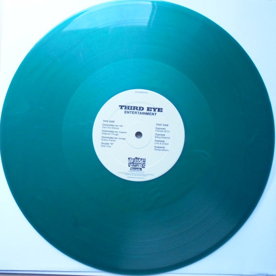 Image of Label Cover of 12" EP - EX/EX - DOOMZDAY / GYPCEES / SUSPECTS, Third Eye Entertainment (Chopped Herring Records; CHTHIRDEYE01, UK 2020, Limited Edition, Green/Silver), ,  - 1446123S