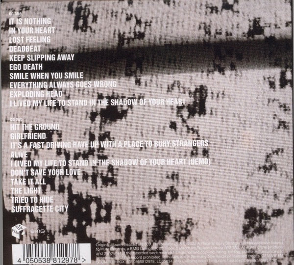 Image of Back Cover of 2xCD - M/M - A PLACE TO BURY STRANGERS, Exploding Head (Mute; STUMM311CDX, USA & Europe 2022 Reissue, Fold Over Sleeve), Still SEALED In Stickered Shrinkwrap,  - 1336427E