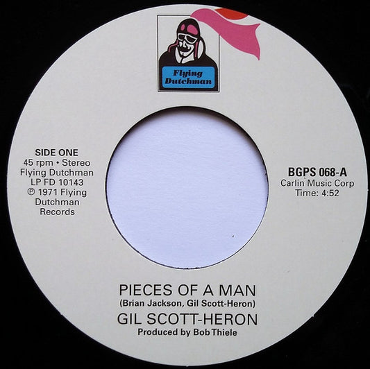 Image of Front Cover of 7" - /EX - GIL SCOTT-HERON, Pieces Of A Man / I Think I'll Call It Morning (BGP Records; BGPS 068, UK 2022), ,  - 1456122S