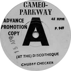 Image of Back Cover of 7" - VG+/VG+ - CHUBBY CHECKER, (At The) Discotheque / Do The Freddie (Cameo Parkway; P.949, UK 1965, Promo, Company Sleeve), ,  - 1456124S