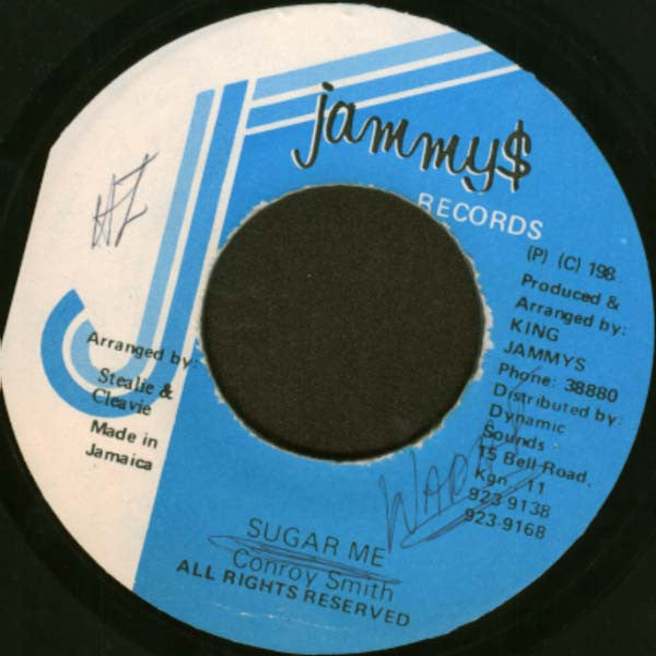Image of Front Cover of 7" - /G+ - CONROY SMITH, Sugar Me (Jammy's Records; , Jamaica 1989), Labels washed off.,  - 1456212S