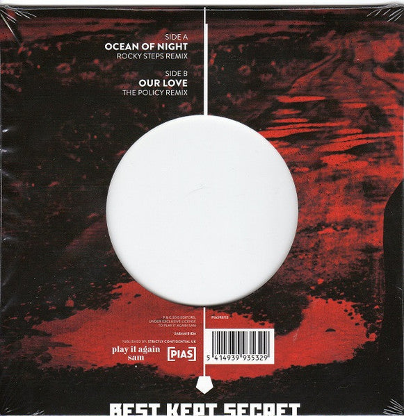 Image of Back Cover of 7" - M/M - EDITORS, Best Kept Secret (Play It Again Sam; PIASR871S, Netherlands 2016, Die Cut Sleeve, Limited Edition, Red Vinyl), SEALED,  - 1726340E