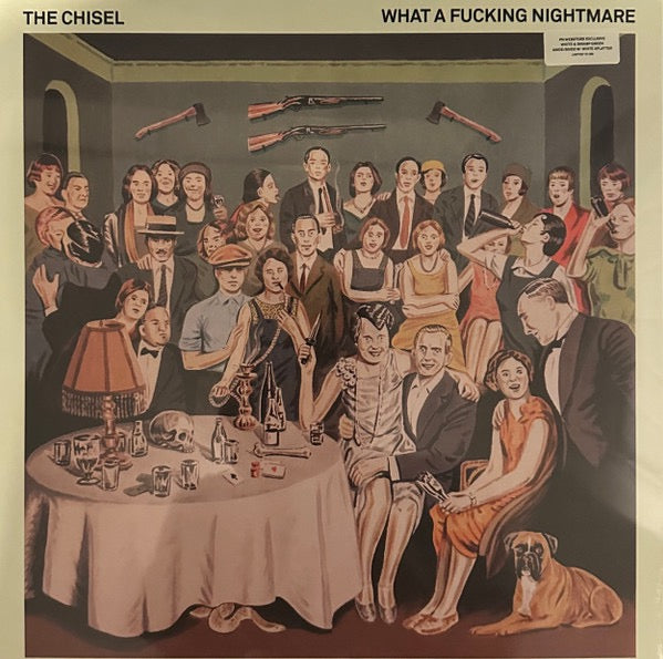 Image of Front Cover of LP - VG+/EX - THE CHISEL, What A Fucking Nightmare (Pure Noise Records; PN386,  2024, Alternate Screen Print Outer Cover, 2 Inserts, Clear, Orange And Green Vinyl), Limited Edition Number 13/100,  The Fold Over Alternate Sleeve is Perforated at The Bottom And This Has Split,  - 1326447E