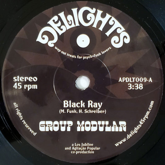 Image of Front Cover of 7" - /EX - GROUP MODULAR, Black Ray / Acid Wheels (Delights; APDLT009, Israel 2018, Plain Sleeve, Sticker, Solid Centre), ,  - 1456238S
