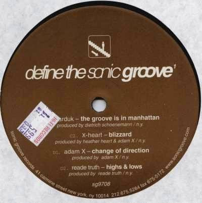 Image of Front Cover of 2x12" - /VG - VARIOUS, Define The Sonic Groove 1 (Sonic Groove; sg9708, US 1997, Plain Sleeve), , A1 Polaris   Advertising	A2 Abe Duque   Boring	B1 Frankie Bones   Inner Drive	B2 Distorted Waves Of Ohm 	Invader2000	C1 Marduk   The Groove Is In Manhattan	C2 X-Heart  Blizzard	D1 Adam X  Change Of Direction	D2 Reade Truth   Highs & Lows - 1426232E