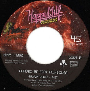 Image of Label Cover of 7" - /EX - AMADEO 85 FEAT. MONIQUEA, Galaxy Dance / Play It Loud (Happy Milf Records; HMR-010, France 2020, Paper sleeve), ,  - 1456136S