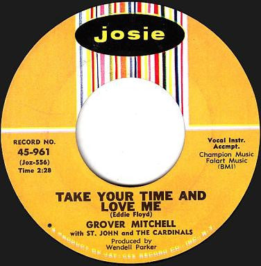 Image of Front Cover of 7" - /EX - GROVER MITCHELL WITH ST. JOHN AND THE CARDINALS, Sweeter As The Days Go By / Take Your Time And Love Me (Josie; 45-961, US 1966, Styrene), ,  - 1456265S