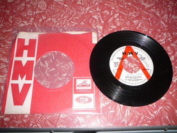 Image of Front Cover of 7" - /EX - RAY CHARLES AND HIS ORCHESTRA, Smack Dab In The Middle / I Wake Up Crying (His Master's Voice; POP 1350, UK 1964, Promo, 4-Prong Centre), ,  - 1456295S