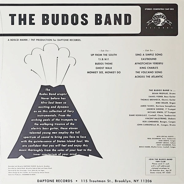 Image of Back Cover of LP - NEW/NEW - THE BUDOS BAND, The Budos Band (Daptone; DAP005LPX, UK 2026 Reissue, Indies Exclusive Colour Vinyl), ,  - 1456459S