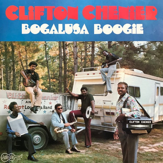 Image of Front Cover of LP - VG/VG - CLIFTON CHENIER, Bogalusa Boogie (Arhoolie Records; 1076, US Reissue, Pasteback Sleeve), Strong VG across the board. Light storage marks to disc.,  - 1416214C