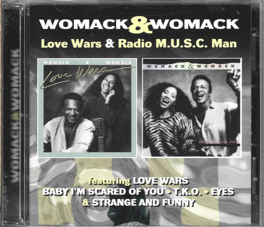 Image of Front Cover of 2xCD - EX/EX - WOMACK & WOMACK, Love Wars & Radio M.U.S.C. Man (Robinsongs; WROBIN1CDD, UK 2015), Opened Instore,  - 1456322S