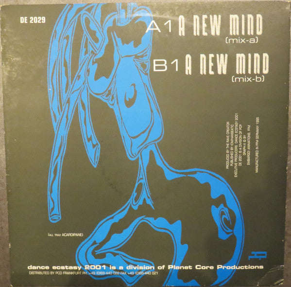 Image of Back Cover of 12" - G+/G+ - RAVE CREATOR, A New Mind (Dance Ecstasy 2001; DE 2029, Germany 1995), Plenty of surface marks, creased sleeve,  - 1426138E