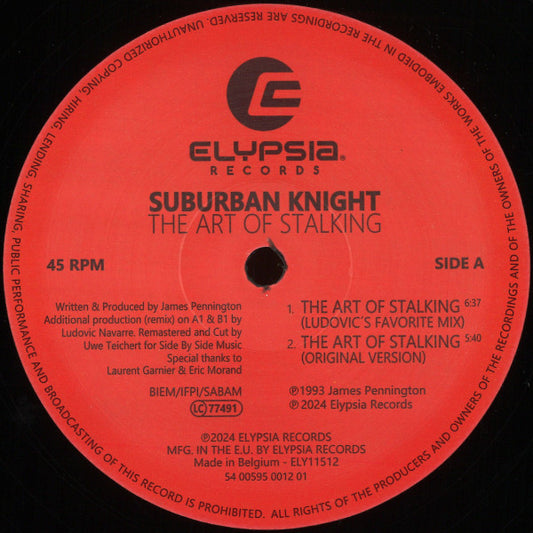 Image of Front Cover of 12" - /VG+ - SUBURBAN KNIGHT, The Art Of Stalking (Remastered) (Elypsia; ELY11512, Belgium 2024, Plain Sleeve, Black Inner), ,  - 1426377E