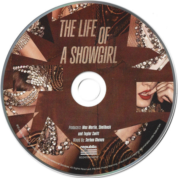 Image of Label Cover of CD - EX/EX - TAYLOR SWIFT, The Life Of A Showgirl (Republic Records; 602478474217, US 2025, Box Set, Insert, It's Beautiful Edition includes necklace), Opened Instore, unplayed,  - 1456486S
