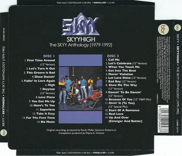 Image of Back Cover of 2xCD - VG+/VG+ - SKYY, Skyyhigh   The Skyy Anthology (1979-1992) (Big Break Records; CDBBRD 0194, UK 2014), Opened Instore,  - 1456527S