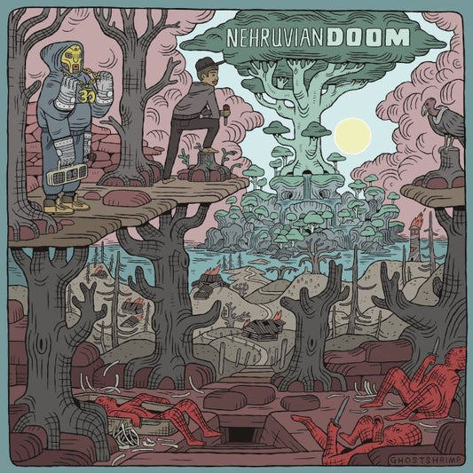 Image of Front Cover of LP - NEW/NEW - NEHRUVIANDOOM (MF DOOM & BISHOP NEHRU), Nehruviandoom (Lex Records; LEX099LP, Europe 2026 Reissue, Inner, Black Vinyl), , A long time ago in London...The VILLAIN was laying low on the fog shrouded Tin Islands when Bishop s X-Wing crashed into his swamp. It was April 2013, and that s a metaphor for Bishop s first meeting with DOOM before a show at the 100 Club. The future collaborators were booked to play in the tiny ancient jazz venue with Ghostface Killah that night. 