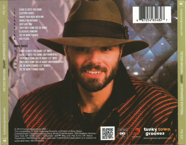 Image of Back Cover of CD - EX/EX - PETER BROWN, Snap (Funkytowngrooves ; FTG 327, US 2013), Opened Instore,  - 1456563S