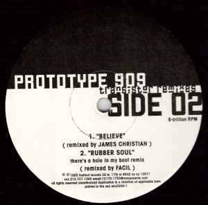 Image of Front Cover of 12" - /G+ - PROTOTYPE 909, Transistor (Remixes) (Sonic Records; SNC-2039-1, US 1995, Plain Sleeve), Light marks and hairlines, close to VG, A1		Vacuum (Protopipe Mix)A2		Karma (Adam X Remix)B1		Believe (James Christian Remix)B2		Rubber Soul (There's A Hole In My Boot Remix) - 1416567C