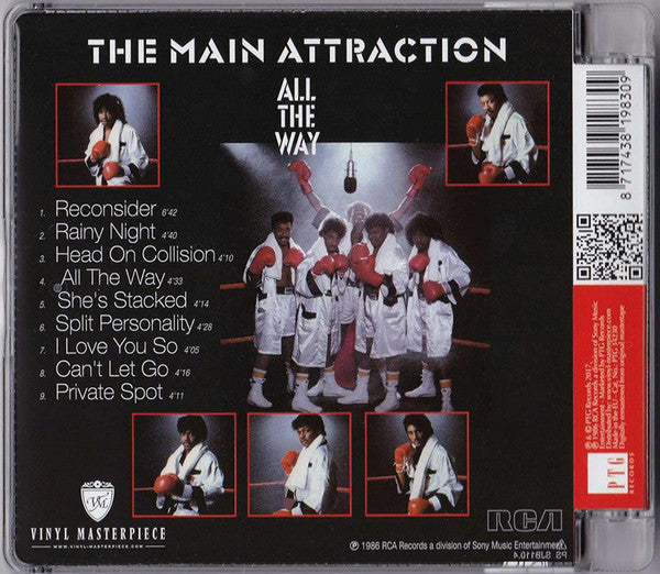 Image of Back Cover of CD - EX/EX - THE MAIN ATTRACTION, All The Way (PTG Records ; PTG 34230, Netherlands 2017 Reissue, Super Jewel case), Opened Instore,  - 1456569S