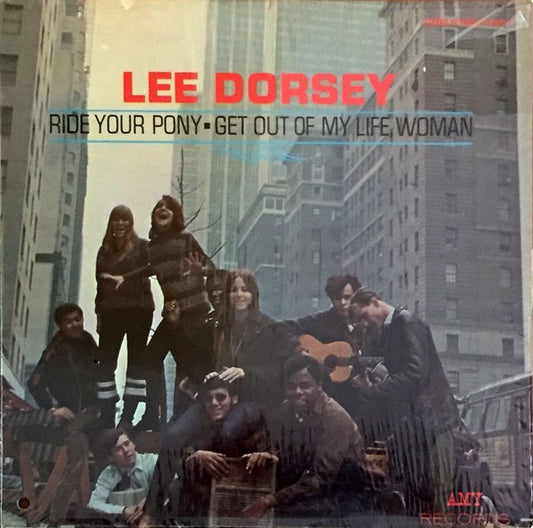 Image of Front Cover of LP - VG/VG - LEE DORSEY, Ride Your Pony - Get Out Of My Life Woman (Amy; 8010-S, US 1966, Pasteback Sleeve, Stereo), Slightly rough hole punch to sleeve. Disc has some storage marks but plays well.,  - 1416587C