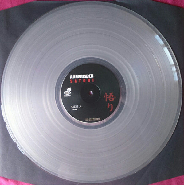 Image of Label Cover of LP - VG+/EX - AXEGRINDER, Satori (Rise Above Records; RISELP221, UK 2018, Insert, Clear Vinyl "Diehard" Edition Of 100), Still in Rise Above stickered shrinkwrap.,  - 1416573C