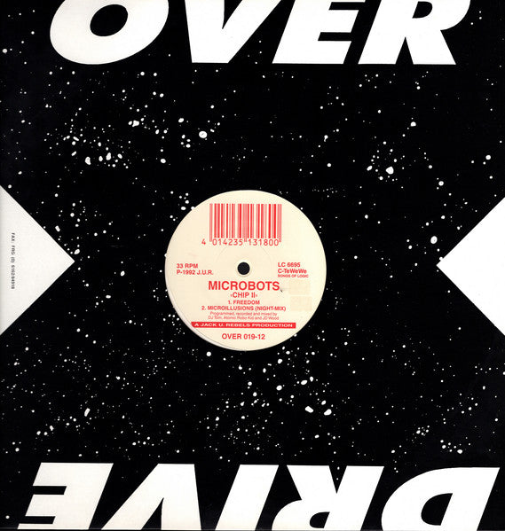 Image of Back Cover of 12" - VG/VG+ - MICROBOTS, Chip II (Overdrive; OVER 019-12, Germany 1992, Company Sleeve), ,  - 1426415E