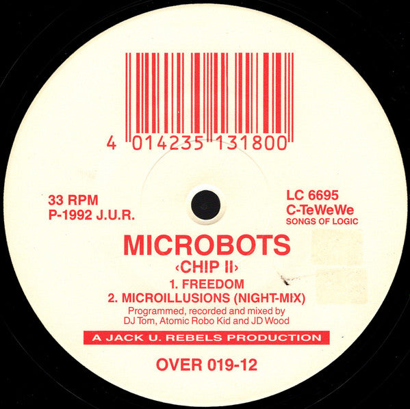 Image of Label Cover of 12" - VG/VG+ - MICROBOTS, Chip II (Overdrive; OVER 019-12, Germany 1992, Company Sleeve), ,  - 1426415E