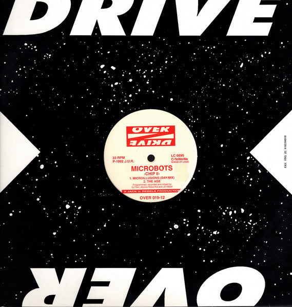 Image of Front Cover of 12" - VG/VG+ - MICROBOTS, Chip II (Overdrive; OVER 019-12, Germany 1992, Company Sleeve), ,  - 1426415E