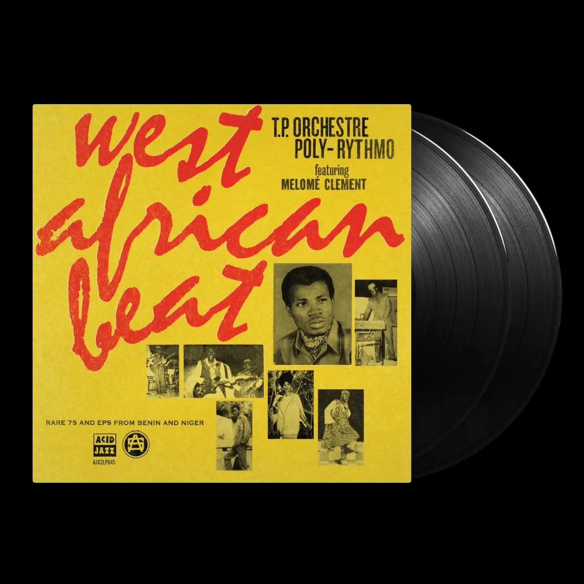 Image of Back Cover of 2xLP - NEW/NEW - T.P. ORCHESTRE POLY-RYTHMO, West African Beat: Rare 7s and EPs from Benin and Niger (Acid Jazz UK; AJX2LP845, UK 2026, Standard Sleeve, 2 Inners), , For the last few years, Acid Jazz have been the proud custodians of the Albarika Store legacy. Hailing from the small but culturally-significant state of Benin, the label was operational from the late-1960s until the early 1980s, and was home to some of the finest, deepest, rawest West African cuts ever.A fount of 