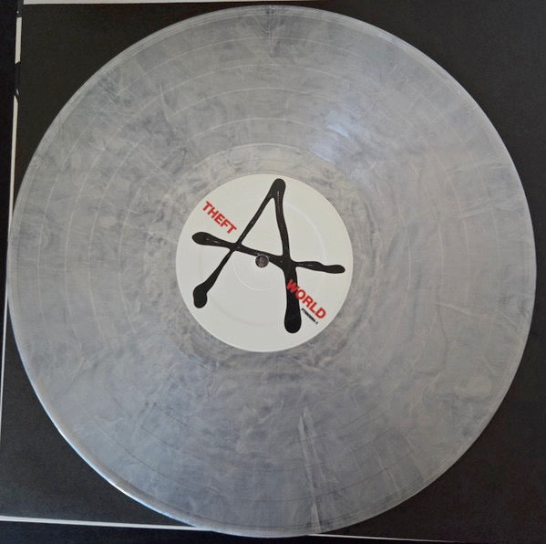 Image of Label Cover of LP - NEW/NEW - LIP CRITIC, Theft World (Partisan Records; PTSN3064-3, Europe 2026, Inner, Silver Metallic Vinyl), , Lip Critic s 2024 Partisan debut Hex Dealer was one of the most-hyped experimental releases of that year ( Like the B-52s on ketamine  -Paste) and signaled the Brooklyn band s arrival as a borderline-batshit creative force. Theft World is their next chapter, built again from the chaos of two drummers locked in psychic combat, a sampler that sounds like it was struck by 