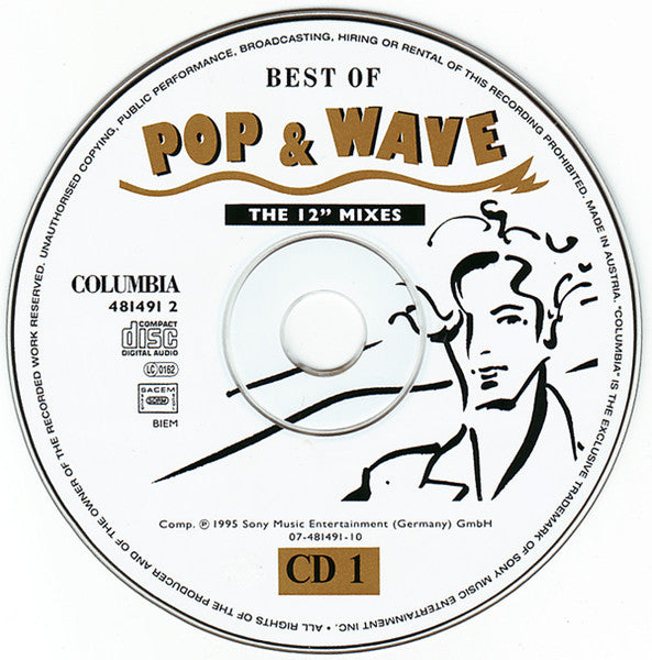 Image of Label Cover of 2xCD - VG+/VG+ - VARIOUS, Best Of Pop & Wave - The 12" Mixes (Columbia; 481491 2, Germany 1995), Strong VG+,  - 1556042S
