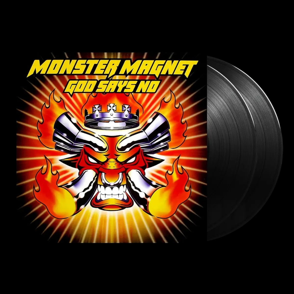 Image of Back Cover of 2xLP - NEW/NEW - MONSTER MAGNET, God Says No ([PIAS] Recordings Catalogue; PIASC1080DLP, Europe 2026 Reissue, 2LP Black Vinyl), , Dark, dynamic and fiercely ambitious,  God Says No  showcases Monster Magnet refining their signature sound with cinematic power. Balancing heavy grooves and swirling psychedelia, it stands as one of the band s most textured and mature works. Presented as a 2LP black vinyl edition, this release captures a commanding chapter of Monster Magnet s legacy. - 181