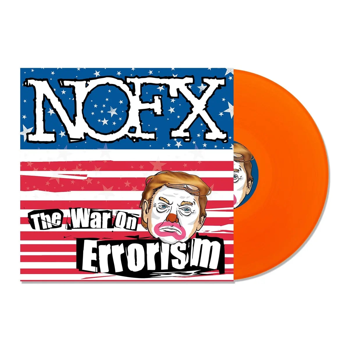 Image of Back Cover of LP - NEW/NEW - NOFX, The War On Errorism (Fat Wreck Chords; FAT198-1, Europe 2026 Reissue, Insert, Indie Exclusive Presidential Colour Vinyl), , Reissue of NOFX s first studio full length on Fat Wreck Chords. The band tackle serious matters (punk culture and politics) with their trademark wit and sarcasm.The album peaked at Number 3 on the OCC UK Rockand Metal Albums Chart, Number 4 on OCC s UK Independent Albums and Number 48 in the OCC UK Albums Charts.NOFX have retired but their