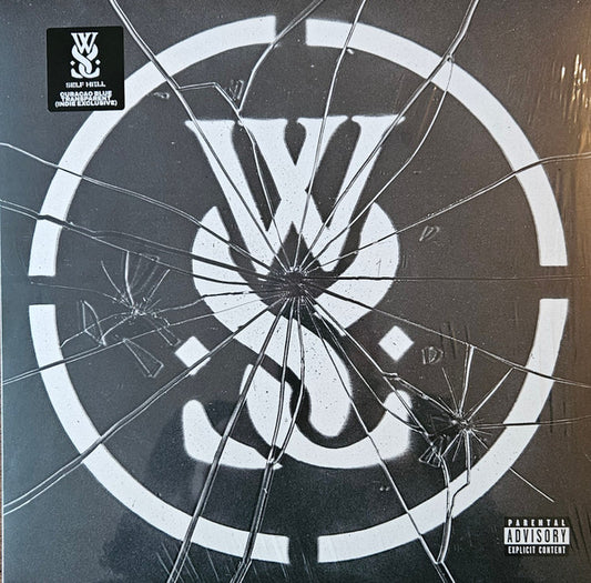 Image of Front Cover of LP - EX/EX - WHILE SHE SLEEPS, Self Hell (Spinefarm Records; SPINE800471P, Europe 2024, Black Inner & Insert, Blue Vinyl, Limited to 1400 Copies), Opened Instore, Still In Stickered Shrinkwrap,  - 1446279S